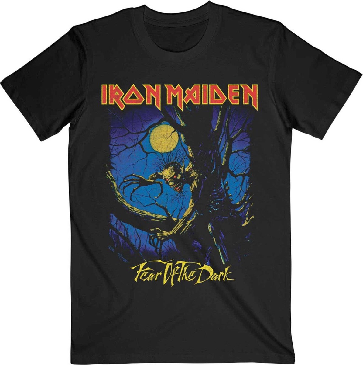 Iron Maiden - Fear Of The Dark Moonlight Heren Tshirt - L - Zwart