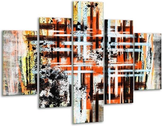 Peinture sur verre Art | Orange, noir | 100x70cm 5Liège | Tirage photo sur verre |  F005781