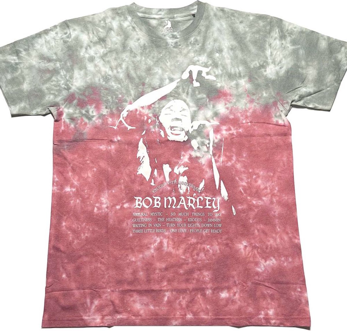 Bob Marley - Exodus Playlist Heren T-shirt - 2XL - Grijs/Rood
