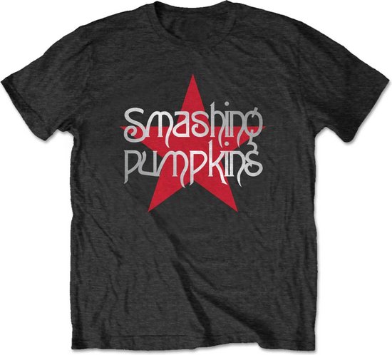 Smashing Pumpkins - Star Logo Heren T-shirt - L - Zwart