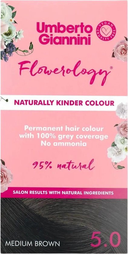 Umberto Giannini Flowerology Vegan Permanent Colour -Medium Brown