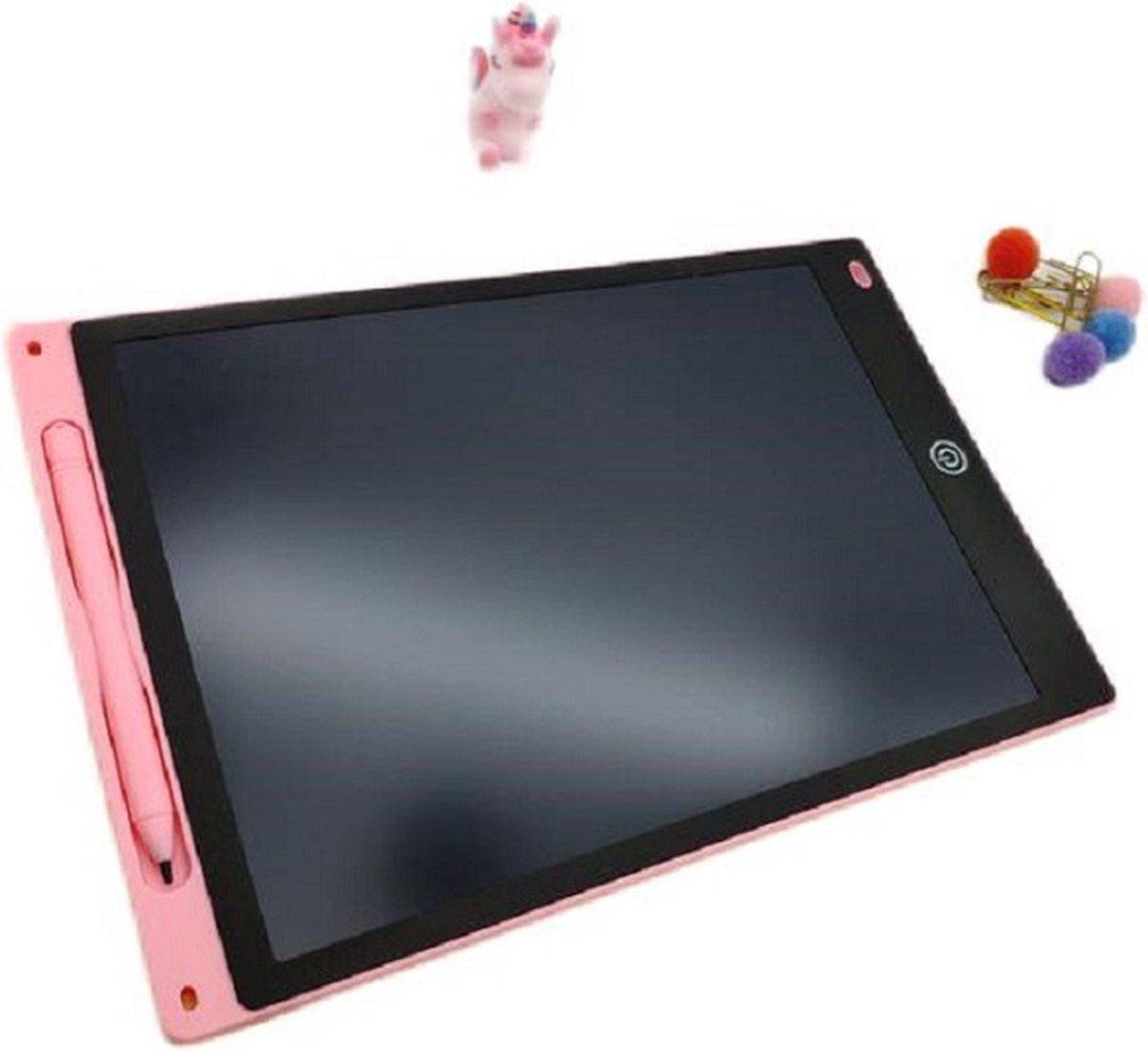 LCD Tekentablet Kinderen- "Roze" 12 inch -ultradun en draagbaar- Kleurenscherm - lcd schrijfbord- Kids Tablet - Drawing Tablet - Kindertablet - Tekenpad - Drawing Pad