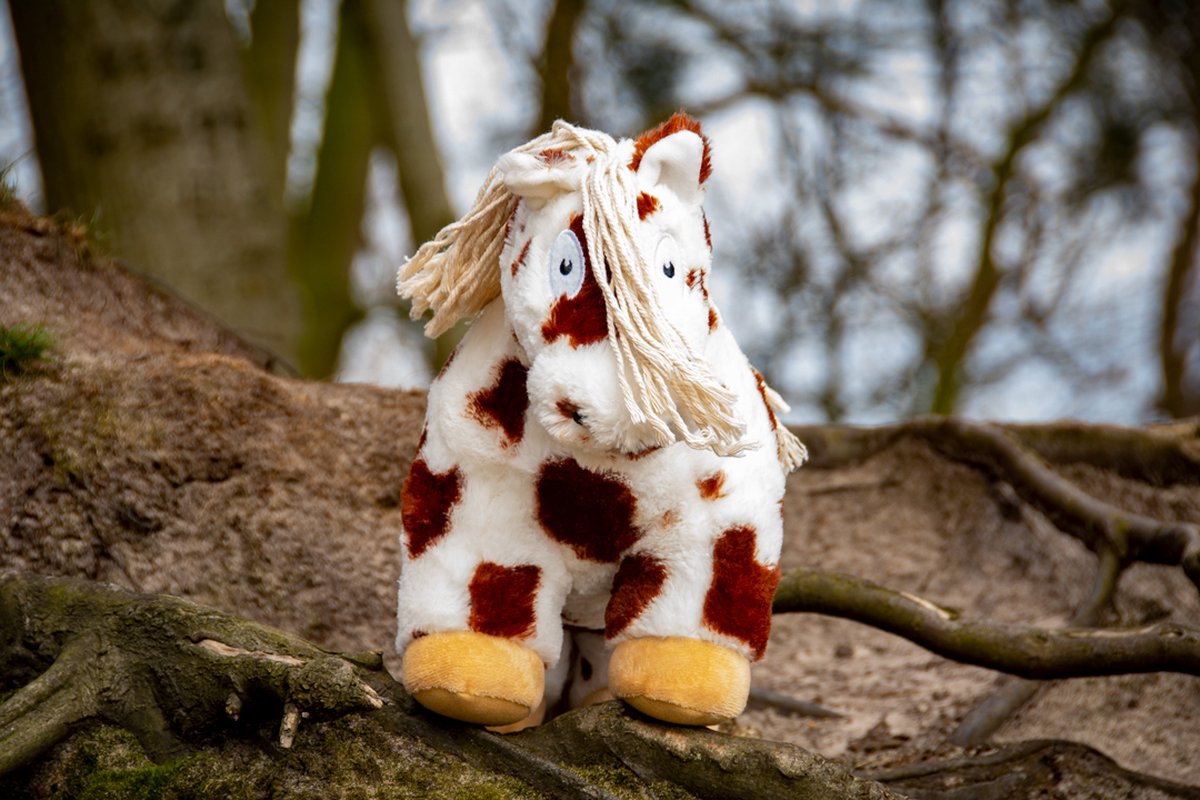 Crafty Ponies Paarden Knuffel - Ponies Knuffels - Pluche Knuffels - Knuffel - Voor kind & baby - Baby Knuffel - Pluche Paarden - Educatief Speelgoed - Speelgoed Kind - Cadeau Meisje - 48cm - Bruinbont — afbeelding 12