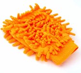 Autowashandschoen - Microvezel Autowashandschoen - Autospons - Washandschoen - Dubbelzijdig - Oranje