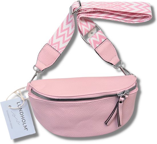 Lundholm heuptasje dames festival licht roze - bag strap tassenriem met schouderband voor tas - cadeau voor vriendin | Scandinavisch design - Styrsö serie