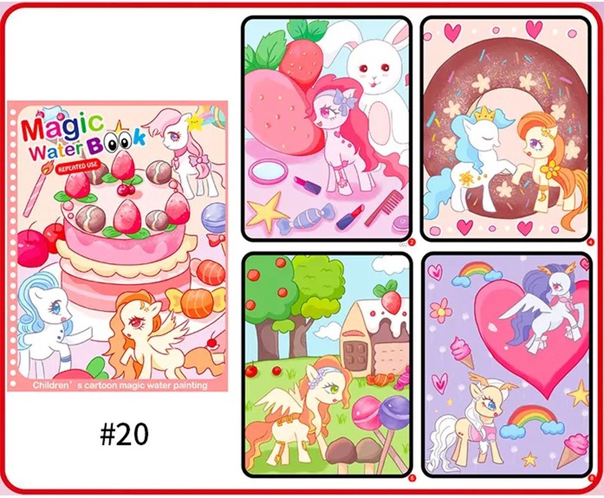 Winter actie! 1+1 Gratis Deal Magisch Water Kleurboek voor Kinderen | Herbruikbaar Water Tekening | Kleuren met Waterpen | Perfect voor Vakantie & Winterse Pret!