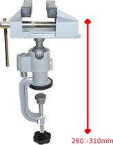 Tafel bankschroef klein verstelbaar 360° draaibaar klem werkbank schroef 75mm stalen kaken