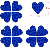 Heart Car Reflective Sticker - autocollant réfléchissant - autocollant réfléchissant - 10 pièces - Blauw