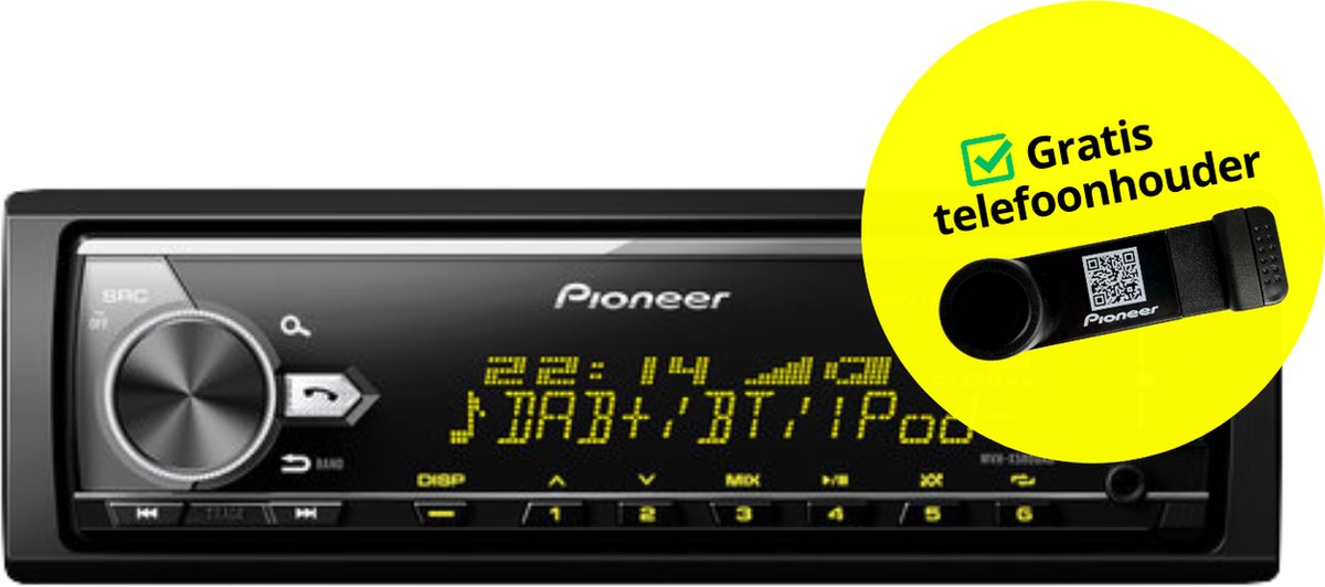 Pioneer MVH-X580DAB - Autoradio - Bluetooth - USB - DAB - Spotify -  Inclusief gratis... | bol.com