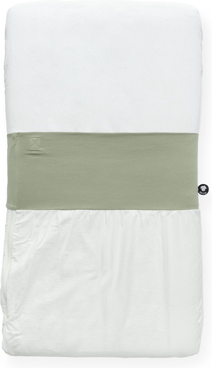 NUNKI Co Sleeper lakentje -simpel strak instoppen (ipv inbakeren)- 50x90 Olive Green