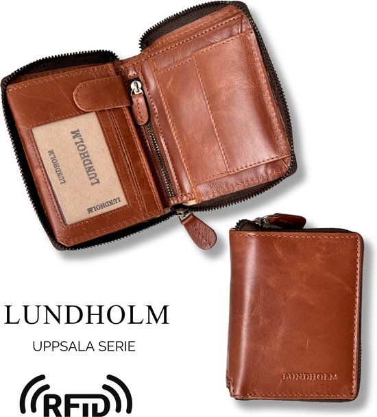 Lundholm Uppsala series Ladies Zipper Wallet Rouge