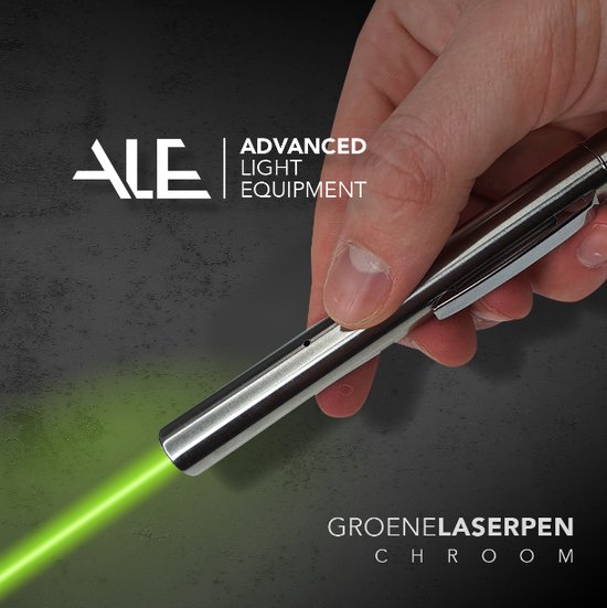 ALE Professionele laserpen - groen - laser - USB oplaadbaar - Aluminium behuizing - waterbestendig