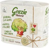 Grazie Natural 3-laags toiletpapier - Recycled drankkarton - Zacht en sterk - Groene voetafdruk - Ecolabel-gecertificeerd - Milieuvriendelijk