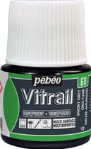 Glasverf - Transparan Glanzend - Pebeo Vitrail Transparant - 60 smoky grey - 45 ml