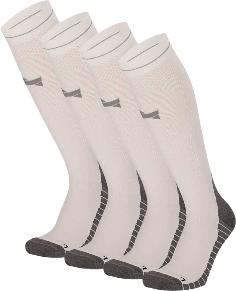 Xtreme - Hardloopkniekousen - Wit - Compressie - 4-pack - 39/42 -
