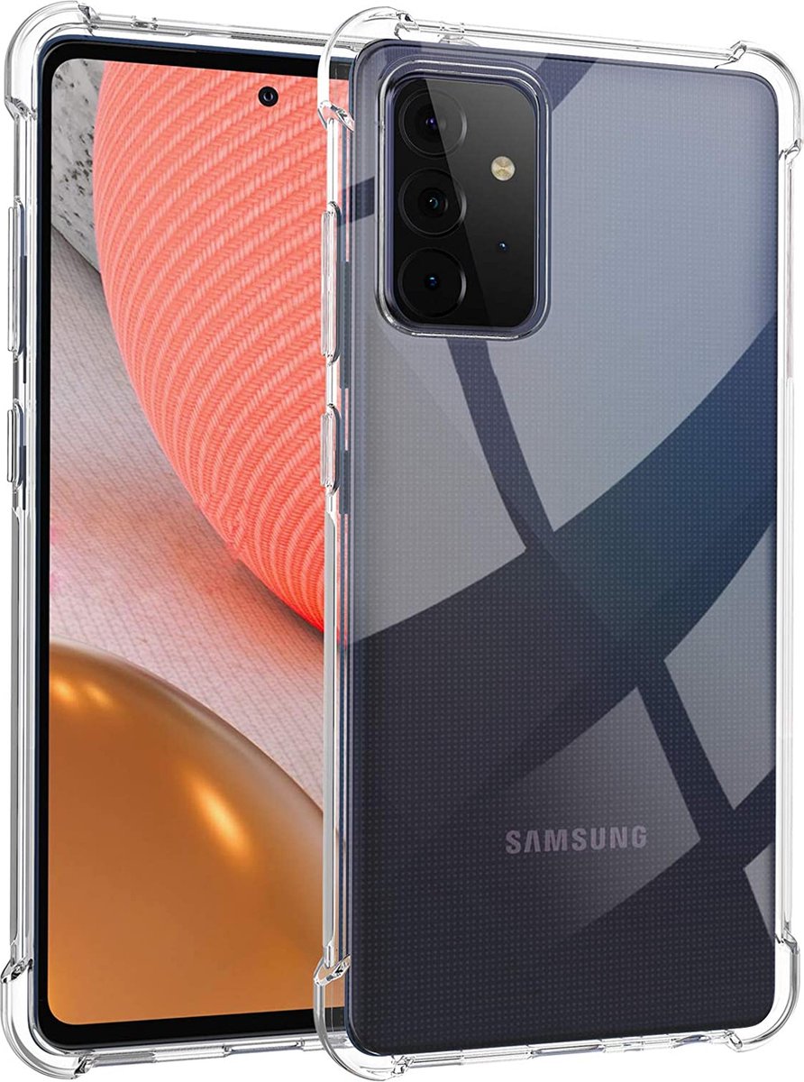 Hoesje voor Samsung Galaxy A72 backcover Shockproof siliconen Transparant