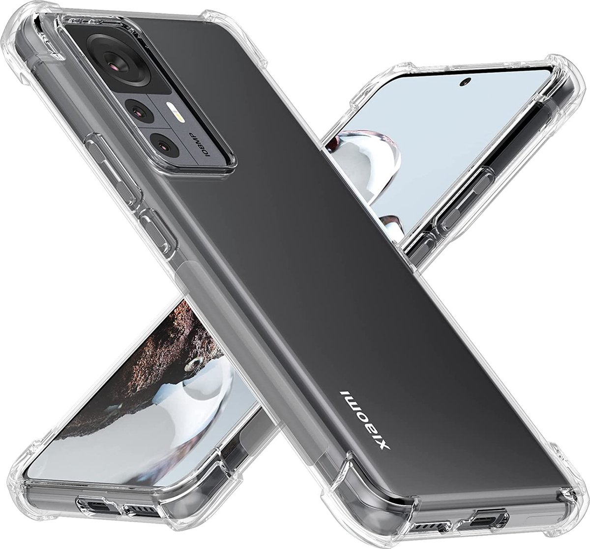 Hoesje voor Xiaomi 12T backcover Shockproof siliconen Transparant