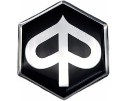 Sticker logo voorscherm zwart zwart 3d Piaggio Zip 2000 Zip 4-takt