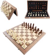Shagam - Schaakbord Met Schaakstukken - Schaakset - Schaakspel - Schaken - Chess - Hout - 39 cm