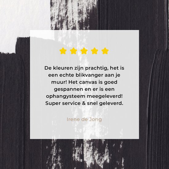 Peinture sur toile - Abstrait - Zwart - Wit - 150x100 cm - Décoration murale