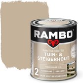 Rambo Pantserbeits Tuin & Steigerhout - Dekkend - Zijdeglans - Waterproof - Poederbeige - 0.75L