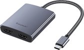 Everytech - USB-C naar dual HDMI - Spacegrey