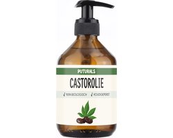 Puturals Castor Olie 100% Biologisch - 300ml - Koudgeperst en Puur - Ricinusolie voor Haar, Huid, Wimpers en Wenkbrauwen - COSMOS Gecertificeerd