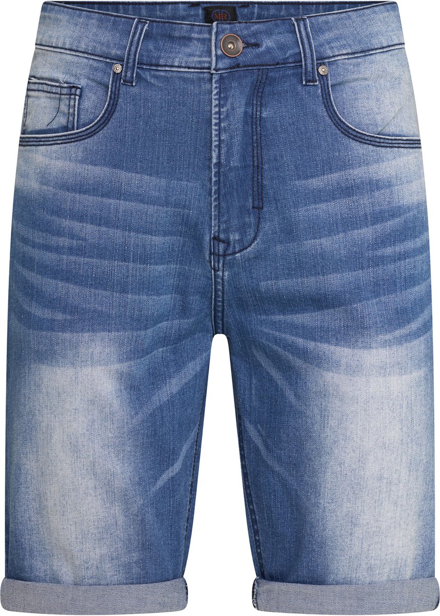 Mario Russo Denim Short Dark Used - Maat XXL - Korte broek - Jeans Blauw