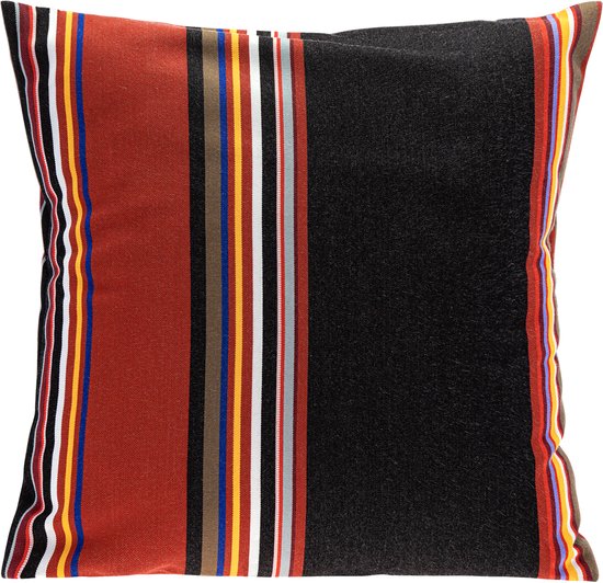 Kleurmeester.nl | kussen' extérieur Maury - tissu d' outdoor - Qualité Durable - Avec Fermeture Éclair | 40 x 40 cm | multi rayé