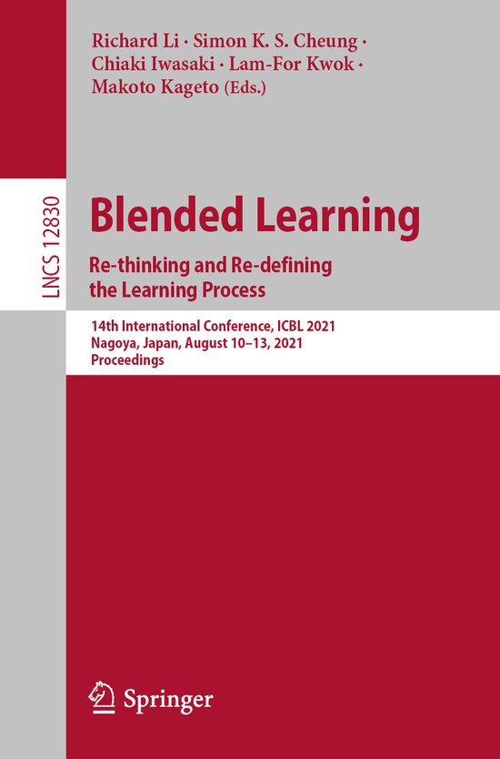 Lecture Notes in Computer Science12830- Blended Learning: Re ... - cover