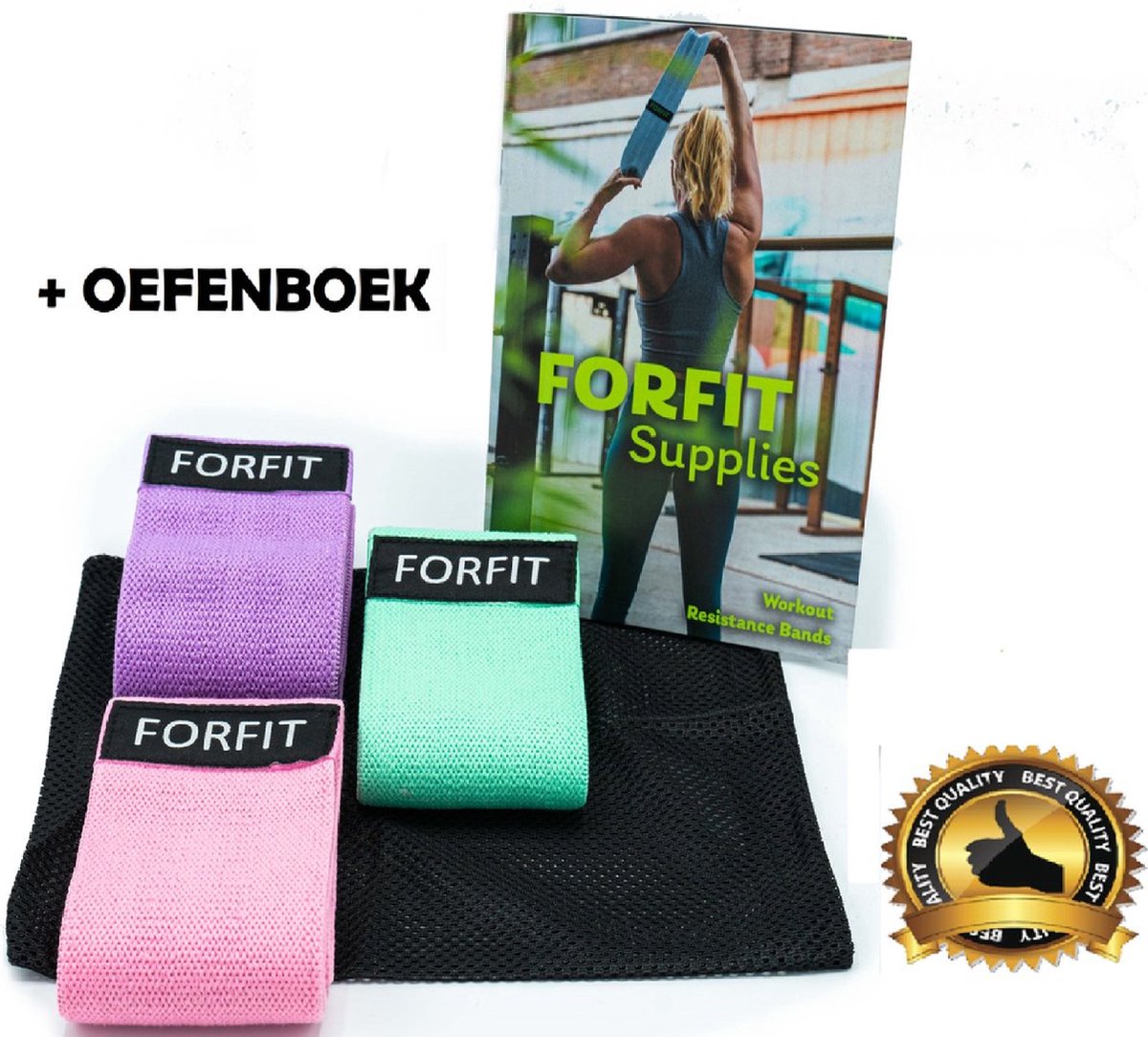 PINKSTERDEAL FORFIT Resistance bands Inclusief Oefenboek 23