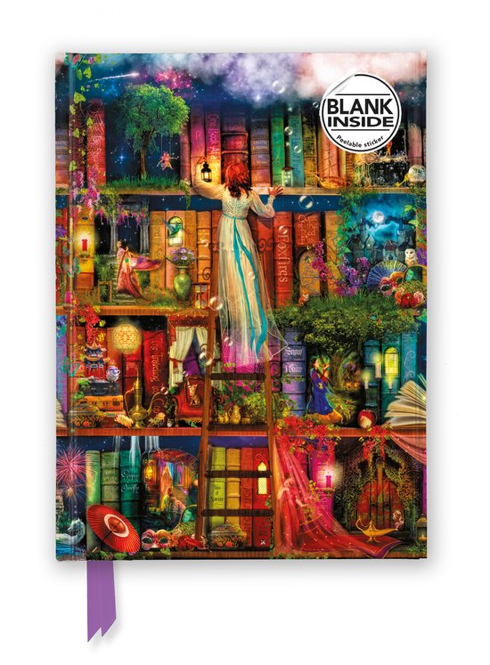 Flame Tree Blank Notebooks- Aimee Stewart: Treasure Hunt Bookshelves (Foiled Blank Journal)