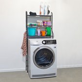 LG Life's Green wasmachine ombouw - Ruimtebesparende wc opbergrek - Wc rek met 3 planken - Stabiel wasmachinerek - 152,2x24,5x64,5 cm - Zwart