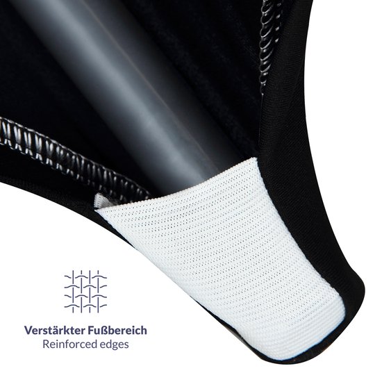 Jupe de table debout – 5 Pièces Ø 60-65cm Stretch - Zwart