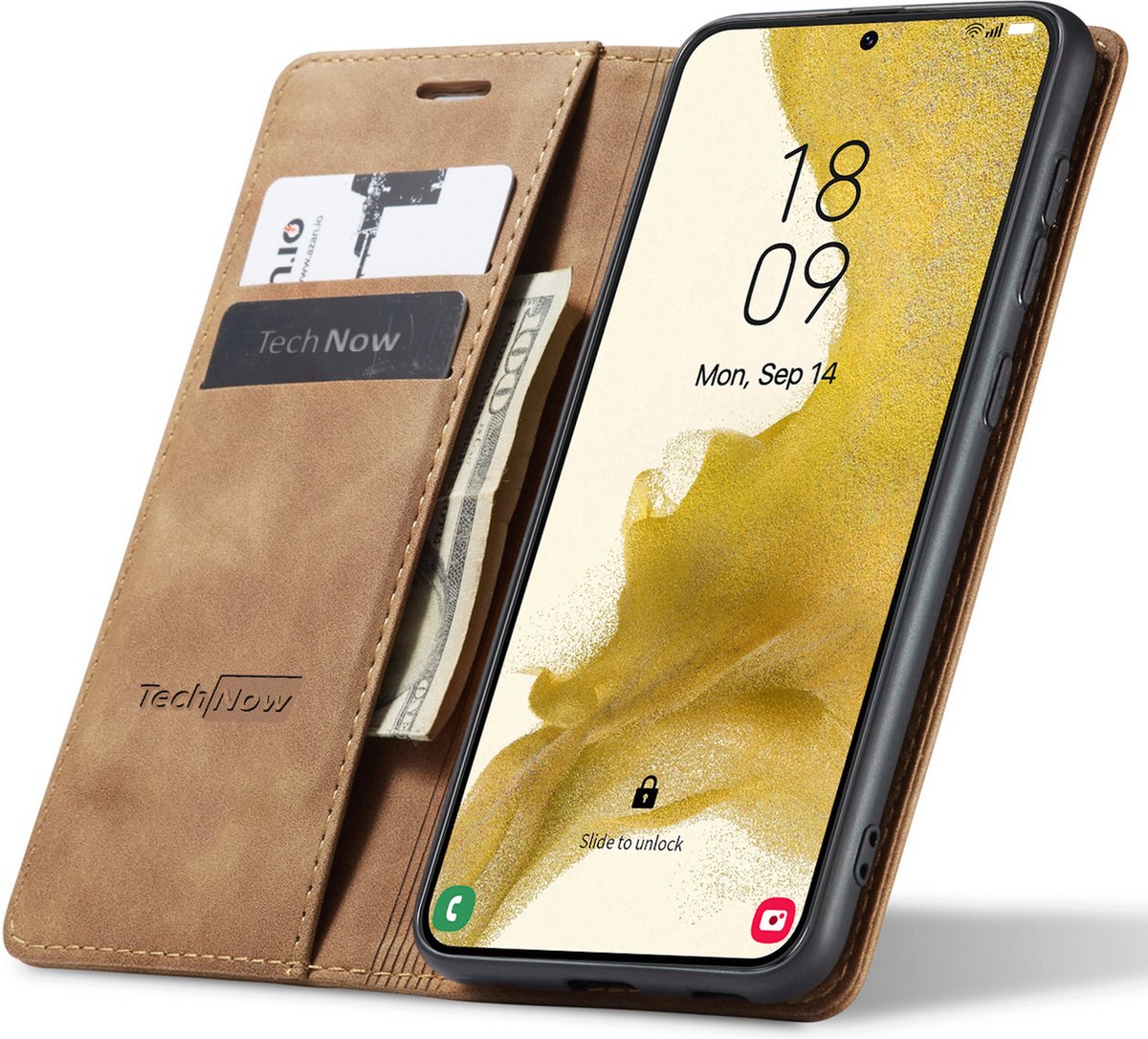 Hoesje geschikt voor Samsung Galaxy S23 - Book Case Leer Slimline Bruin