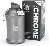 The Gym Keg Bouteille d'eau de gymnastique 2,2 L avec couvercle et poignée en néoprène, bouteille d'eau de sport réutilisable 2 litres pour le fitness, la musculation, l'entraînement - Bouteille d'eau pour le sport