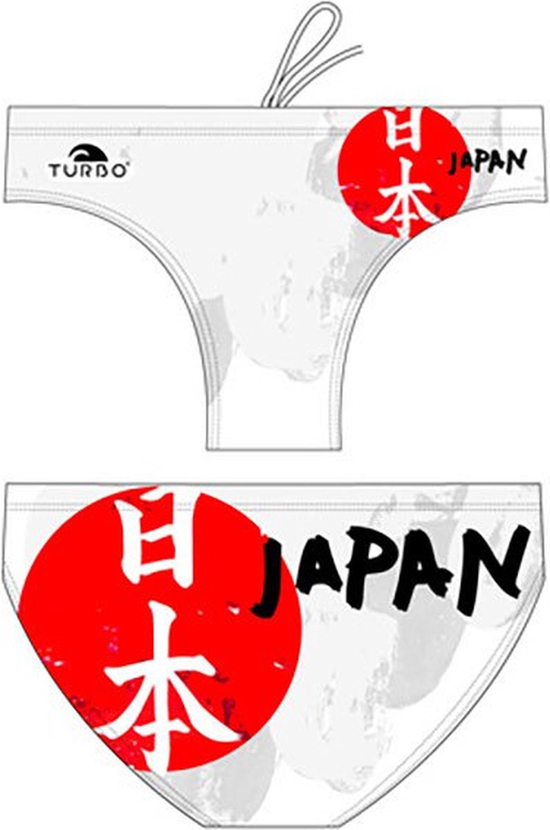 TURBO Japan Flag Waterpolo Zwemslip Heren - White - L
