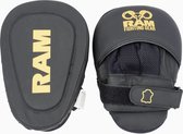 RAM Handpads Deluxe - Boksen - Leder - Mat zwart-goud - Twee stuks