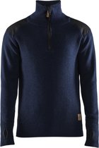 Blaklader Wollen sweater 4630-1071 - Donkerblauw/Donkergrijs - L