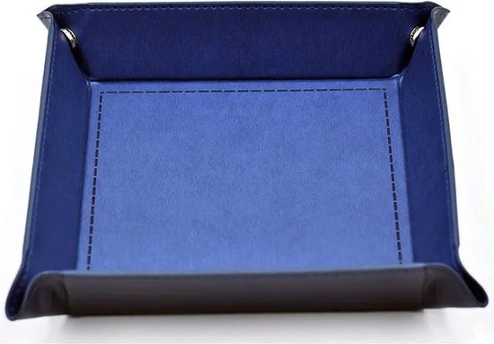 Afbeelding van het spel Leather Folding Dice Tray Blauw