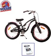 Vélo pour enfants Volare Miracle Cruiser - 18 pouces - Zwart mat - Kit de réparation de pneus WAYS inclus