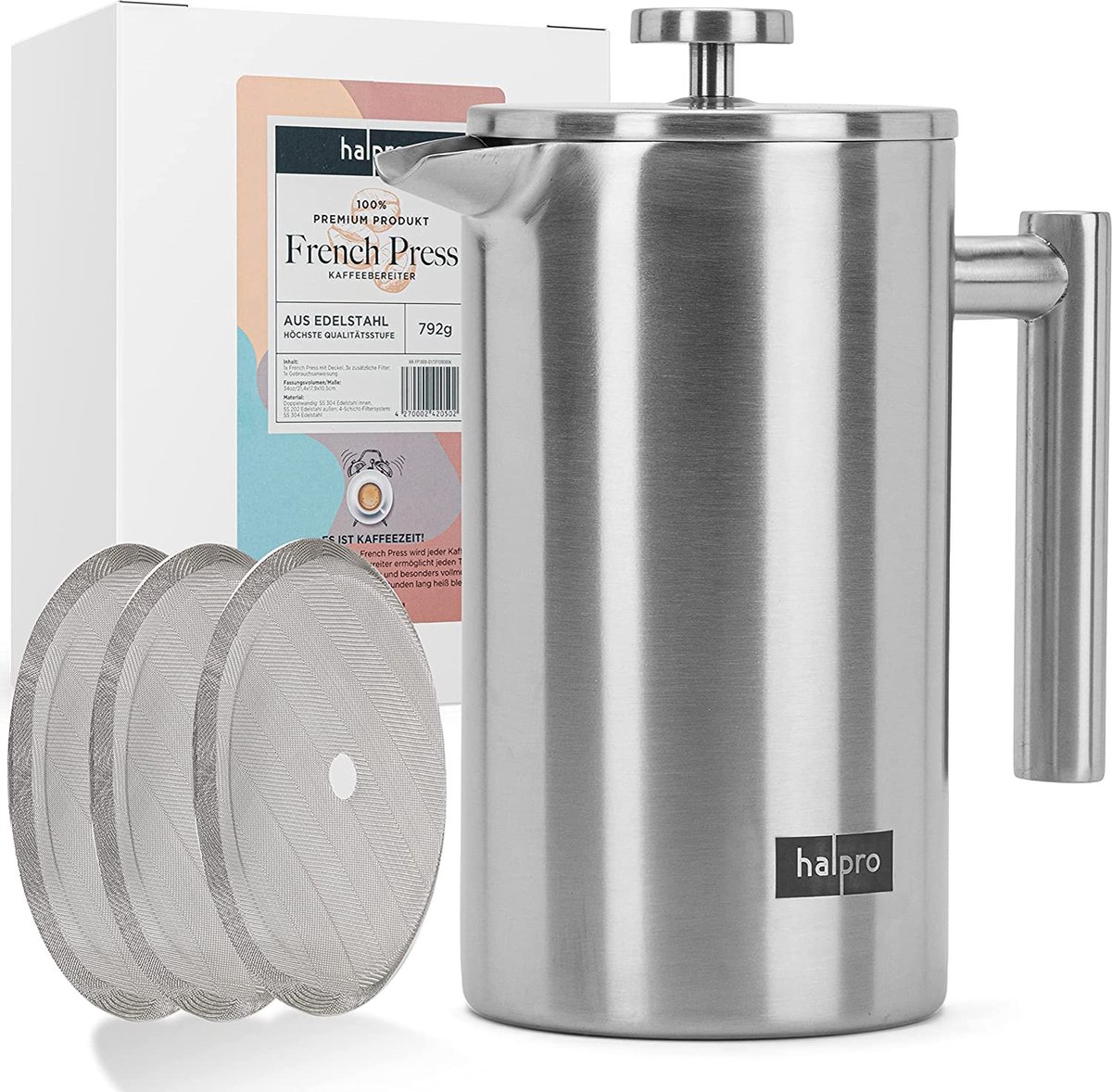 350ml Cafetiere a piston, Cafetiere a piston inox 304, Cafetiere a