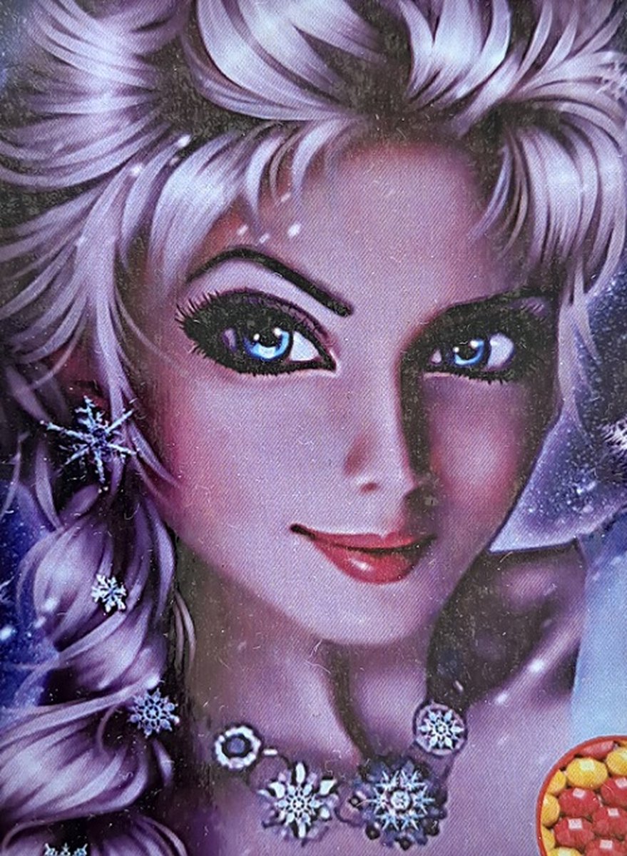 Denza - Diamond painting Elsa Frozen 40 x 50 cm volledige bedrukking ronde steentjes - direct leverbaar -