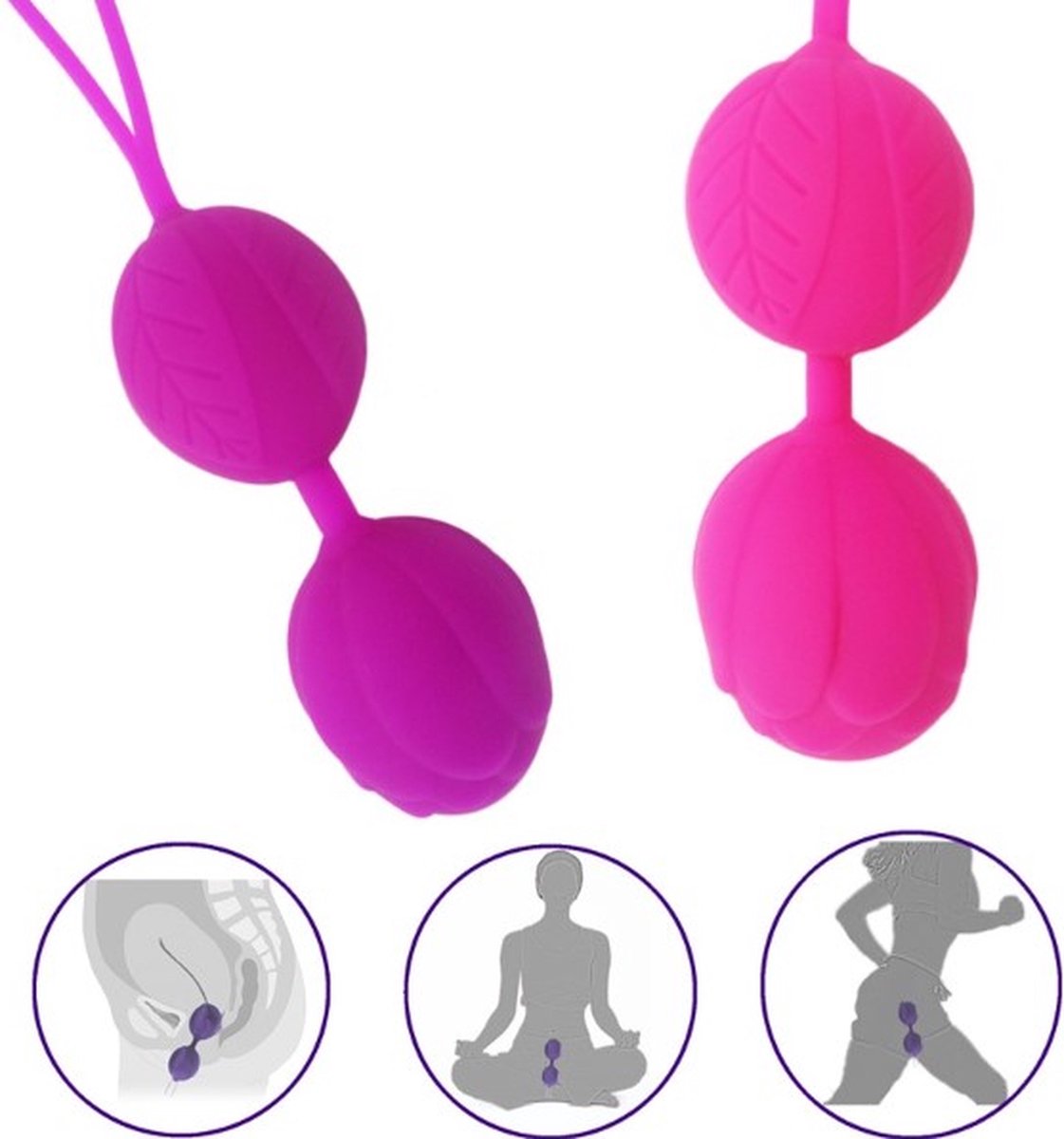 Goedkoopste Vaginale balletjes - kegel ballen - Ballen - Pleasure balls – Donker Paars