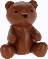 H&S Collection dieren deurstopper 1 kilo gewicht - bruine beer - 17 cm - Binnen en buiten deuren