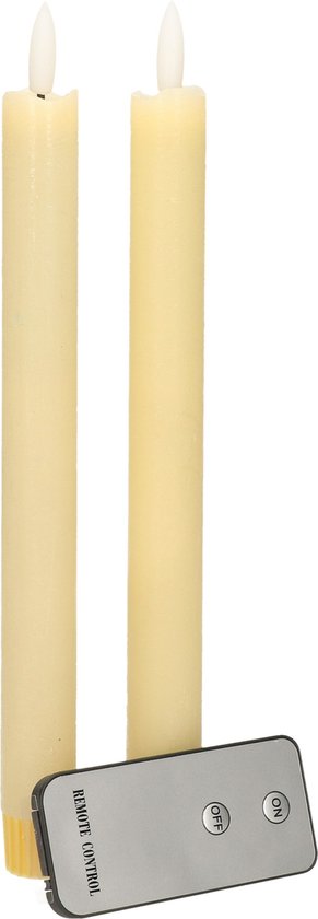 Bougies de table LED Anna's Collection - 2x - vanille - 23 cm - avec  télécommande | bol.com