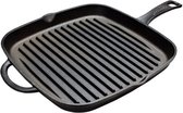 Bol.com Cast Iron Gietijzeren Grillpan Vierkant - Zwart - 26x26CM aanbieding