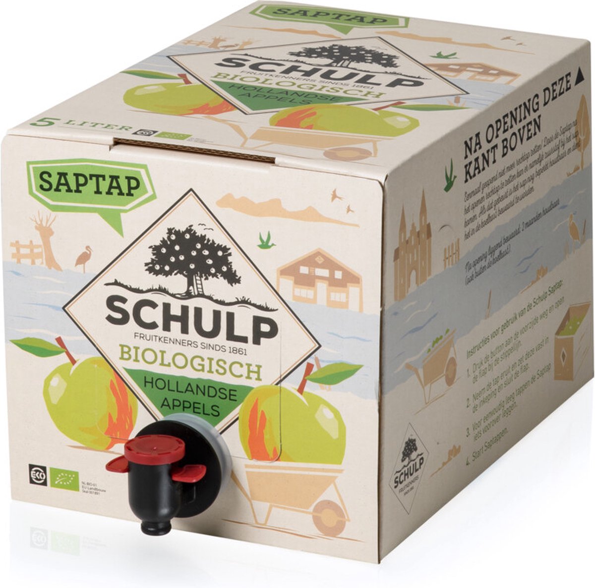 2x Schulp Saptap Appel Biologisch 5 liter