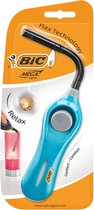 BIC Multifunctionele  aansteker Megalighter Flex voor oa BBQ en kaarsen - Met flexibele hals - diverse kleuren - 1 stuk