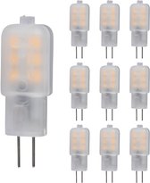 Set van 10 G4 LED lampen - 1.5 Watt - 100 Lumen - 3000K Warm wit licht - 12V Steeklamp - G4 LED Capsule